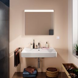 Hansgrohe Xarita Lite Q lustro 80x70 cm prostokątne z oświetleniem biały 54958700
