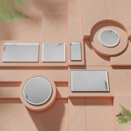 Hansgrohe Xarita Lite Q lustro 120x70 cm prostokątne z oświetleniem czarny mat 54960670