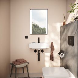 Hansgrohe Xarita Lite Q lustro 50x70 cm prostokątne z oświetleniem czarny mat 54961670