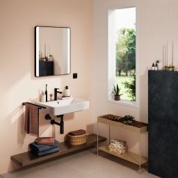 Hansgrohe Xarita Lite Q lustro 60x70 cm prostokątne z oświetleniem czarny mat 54962670