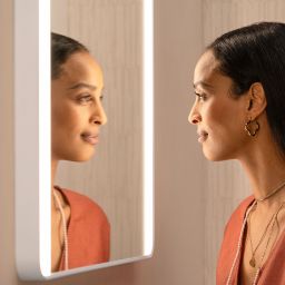 Hansgrohe Xarita Lite Q lustro 80x70 cm prostokątne z oświetleniem biały 54963700