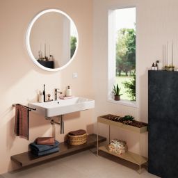 Hansgrohe Xarita Lite S lustro 90x90 cm okrągłe z oświetleniem biały 54967700
