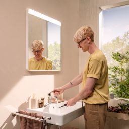 Hansgrohe Xarita Lite Q lustro 60x70 cm prostokątne z oświetleniem biały 54970700