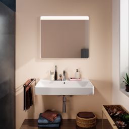 Hansgrohe Xarita Lite Q lustro 80x70 cm prostokątne z oświetleniem biały 54971700