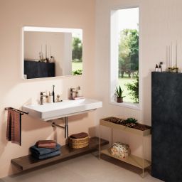 Hansgrohe Xarita Lite Q lustro 100x70 cm prostokątne z oświetleniem biały 54972700