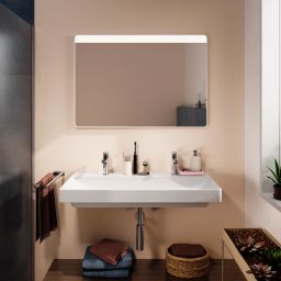 Hansgrohe Xarita Lite Q lustro 100x70 cm prostokątne z oświetleniem biały 54972700