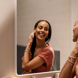 Hansgrohe Xarita Lite Q lustro 100x70 cm prostokątne z oświetleniem biały 54972700