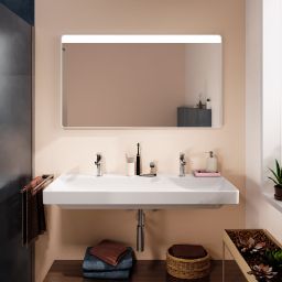 Hansgrohe Xarita Lite Q lustro 120x70 cm prostokątne z oświetleniem biały 54973700