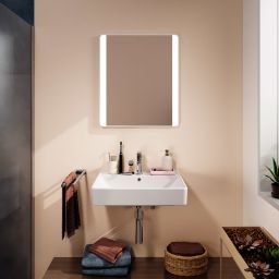Hansgrohe Xarita Lite Q lustro 60x70 cm prostokątne z oświetleniem biały 54975700
