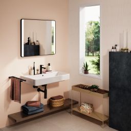 Hansgrohe Xarita Lite Q lustro 80x70 cm prostokątne z oświetleniem czarny mat 54976670