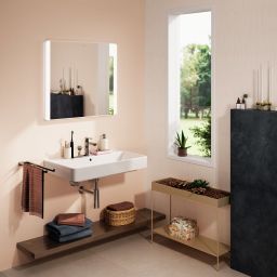 Hansgrohe Xarita Lite Q lustro 80x70 cm prostokątne z oświetleniem biały mat 54976700