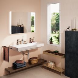 Hansgrohe Xarita Lite Q lustro 100x70 cm prostokątne z oświetleniem biały 54977700