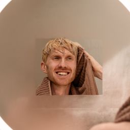 Hansgrohe Xarita Lite S lustro 70x70 cm okrągłe z oświetleniem czarny mat 54979670