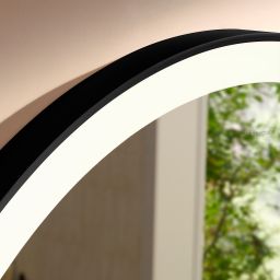 Hansgrohe Xarita Lite S lustro 70x70 cm okrągłe z oświetleniem czarny mat 54979670