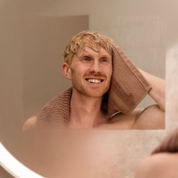 Hansgrohe Xarita Lite S lustro 90x90 cm okrągłe z oświetleniem biały 54980700