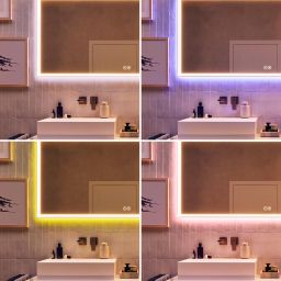 Hansgrohe Xarita E lustro 140x70 cm z oświetleniem LED biały mat 54984700