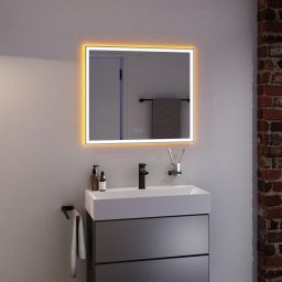 Hansgrohe Xarita E lustro 80x70 cm z oświetleniem LED biały mat 54987700