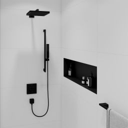 Hansgrohe Pulsify E zestaw prysznicowy ścienny czarny mat 24370670