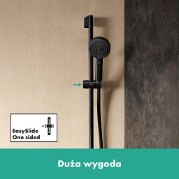 Hansgrohe Unica Pulsify S drążek prysznicowy 65 cm czarny mat 24400670