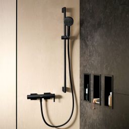 Hansgrohe Unica Pulsify S drążek prysznicowy 90 cm czarny mat 24401670