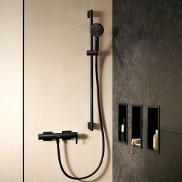 Hansgrohe Unica Pulsify S drążek prysznicowy 90 cm czarny mat 24401670