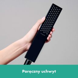 Hansgrohe Unica Pulsify S drążek prysznicowy 90 cm czarny mat 24401670
