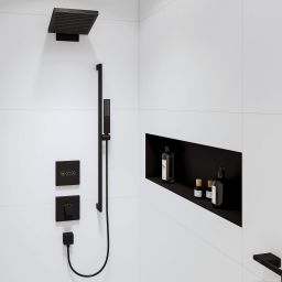 Hansgrohe Unica drążek prysznicowy 90 cm z wężem czarny mat 24403670