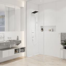 Hansgrohe Unica drążek prysznicowy 90 cm z wężem biały mat 24403700
