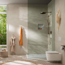 Hansgrohe Unica drążek prysznicowy 90 cm z wężem brąz szczotkowany 24405140