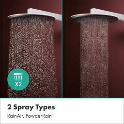 Hansgrohe Raindance Alive S deszczownica z ramieniem 30x30 cm okrągła biały mat 24540700
