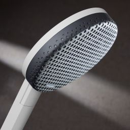 Hansgrohe Raindance Alive Q EcoSmart zestaw prysznicowy ścienny termostatyczny z deszczownicą biały 24581700