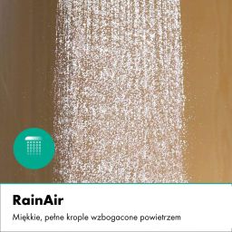 Hansgrohe Raindance E zestaw prysznicowy podtynkowy termostatyczny z deszczownicą brąz szczotkowany 24623140