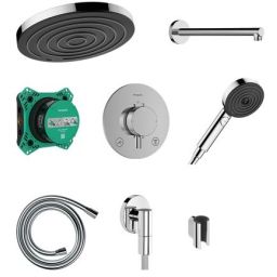 Hansgrohe Pulsify S zestaw prysznicowy podtynkowy termostatyczny z deszczownicą chrom 24624000