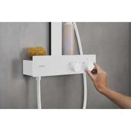 Hansgrohe Rainfinity ShowerTablet zestaw prysznicowy ścienny termostatyczny z deszczownicą biały mat 26853700