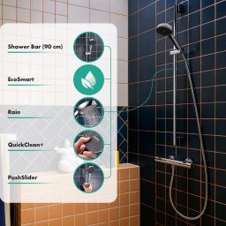 Hansgrohe Activera S zestaw prysznicowy ścienny chrom 28042000