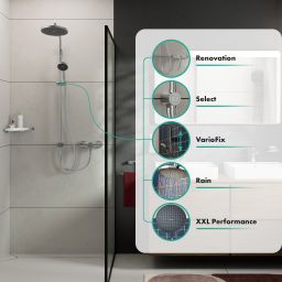 Hansgrohe Activera S zestaw prysznicowy ścienny z deszczownicą chrom 28074000