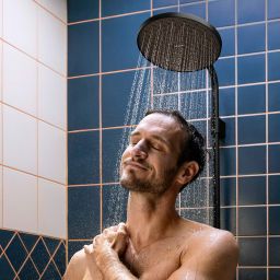 Hansgrohe Activera S zestaw wannowo-prysznicowy ścienny termostatyczny z deszczownicą czarny 28083670