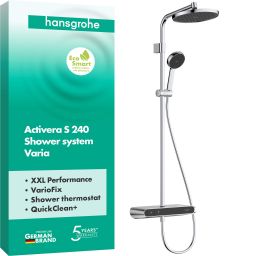 Hansgrohe Activera S zestaw prysznicowy ścienny termostatyczny z deszczownicą chrom 28638000