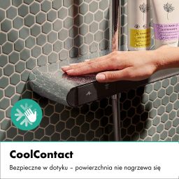 Hansgrohe Activera S zestaw prysznicowy ścienny termostatyczny z deszczownicą chrom 28639000