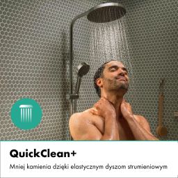 Hansgrohe Activera S zestaw prysznicowy ścienny termostatyczny z deszczownicą chrom 28639000