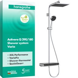 Hansgrohe Activera Q zestaw prysznicowy ścienny termostatyczny z deszczownicą chrom 28648000