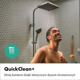 Hansgrohe Activera Q zestaw prysznicowy ścienny termostatyczny z deszczownicą chrom 28648000