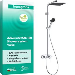 Hansgrohe Activera Q zestaw prysznicowy ścienny z deszczownicą chrom 28747000