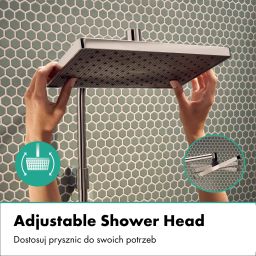 Hansgrohe Activera Q zestaw prysznicowy ścienny z deszczownicą chrom 28748000