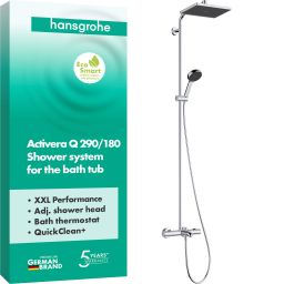 Hansgrohe Activera Q zestaw prysznicowy ścienny termostatyczny z deszczownicą chrom 28753000