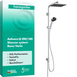 Hansgrohe Activera Q zestaw prysznicowy ścienny z deszczownicą chrom 28757000