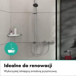 Hansgrohe Activera Q zestaw prysznicowy ścienny z deszczownicą chrom 28757000