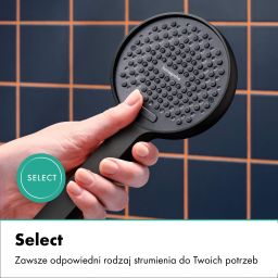 Hansgrohe Activera Select S zestaw prysznicowy ścienny czarny mat 28864670