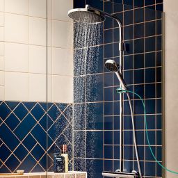 Hansgrohe Activera S zestaw prysznicowy ścienny termostatyczny z deszczownicą chrom 28083000