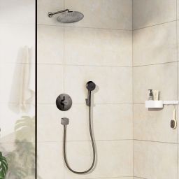 Hansgrohe Crometta zestaw prysznicowy podtynkowy z deszczownicą chrom  szczotkowany 88002393